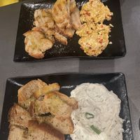 Spicy cheese deep (tirokafteri) - rly good but rly spicy!!  And tzatziki   at Tarantula in Thessaloniki