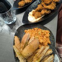 Cheese bites, mushrooms and cheesecause at Tarantula in Thessaloniki