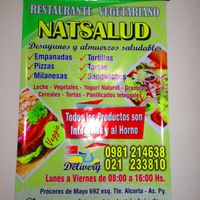 Hours and info.  The actual hours are 8:30 to 3:00 Monday to Friday. at Comida Vegetariana in Asuncion