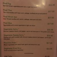 Main Dishes  at Thai Orchid in Seven Mile Beach