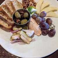 Vegan cheese and fruit plate  #Veganuary at Mox in Seattle
