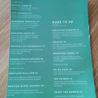 menu at Flora by Greenhouse Canteen in West End