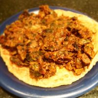 Puri “no waste” starter at Karma Kitchen Cafe in Newcastle Upon Tyne