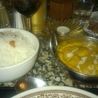 Tofu makhani and nut rice at Karma Kitchen Cafe in Newcastle Upon Tyne