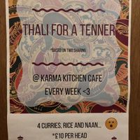 Thali offer  at Karma Kitchen Cafe in Newcastle Upon Tyne