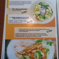 Vegan menu option at Com Pho in Cologne