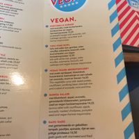 Vegan dinercard at Nieuw Rotterdams Café in Rotterdam