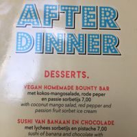 Delicious vegan dessert at Nieuw Rotterdams Café in Rotterdam