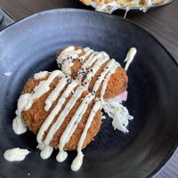 Pumpkin croquettes at Harpoon Social Club in Bendigo