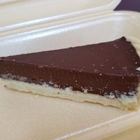 vegan chocolate tart at Dean's Garden Centre in York