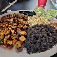 Tempeh Platter (ask to make vegan) at El Rey Burrito Lounge in Montgomery