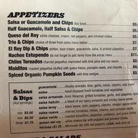 Extensive menu! at El Rey Burrito Lounge in Montgomery