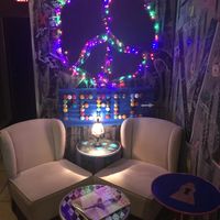 Seating area by bathroom  at Lokos Takos Taqueria in Fort Lauderdale