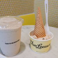 Cookie dough milkshake and peanut butter chip ice cream. at Van Leeuwen Ice Cream - Silver Lake in Los Angeles