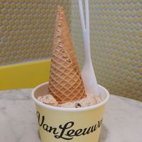 Peanut butter chip and sugar cone at Van Leeuwen Ice Cream - Silver Lake in Los Angeles