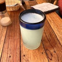 Blue spirulina lemonade   at Kula in Pisac