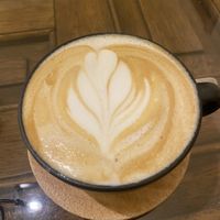 Latte with almond milk  at Kula in Pisac