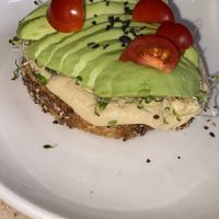 Hummus and avocado toast   at Kula in Pisac
