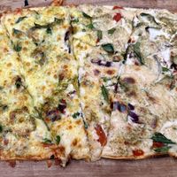 Gluten free pizza with vegan cheese   at Kula in Pisac