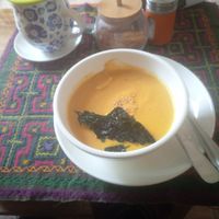 Vegan soup at Kula in Pisac