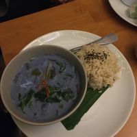 Pea Flower Curry at Asa Vegan Kitchen and Studio in Chiang Mai