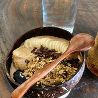 Peanut butter and cacao smoothie bowl at Asa Vegan Kitchen and Studio in Chiang Mai