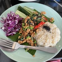 Krapow Mu  at Asa Vegan Kitchen and Studio in Chiang Mai