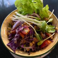 Burmese tea leaf salad   at Asa Vegan Kitchen and Studio in Chiang Mai