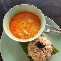 Chickpea and mango curry. Awesome! #Veganuary at Asa Vegan Kitchen and Studio in Chiang Mai