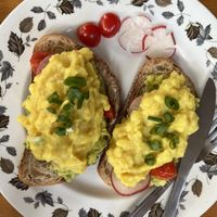 Vegan eggs and avocado on toast  #Veganuary at Asa Vegan Kitchen and Studio in Chiang Mai