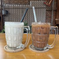 Drinks including iced hot chocolate  #Veganuary at Asa Vegan Kitchen and Studio in Chiang Mai