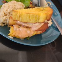 Jack fruit tuna sandwich 🥪 scarfed the big half at Asa Vegan Kitchen and Studio in Chiang Mai