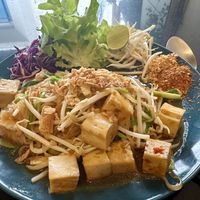 The most authentic tasting plant based Pad Thai o have every had  at Asa Vegan Kitchen and Studio in Chiang Mai