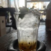 Koso Fermented passionfruit fizzy drink  at Asa Vegan Kitchen and Studio in Chiang Mai