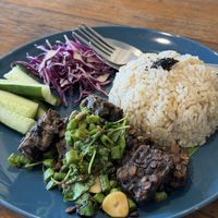 Krapow, black bean Tempeh   at Asa Vegan Kitchen and Studio in Chiang Mai