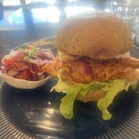 Jackfruit burger  at Asa Vegan Kitchen and Studio in Chiang Mai