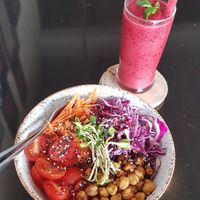 Chickpeas bowl and berry rocket. at Asa Vegan Kitchen and Studio in Chiang Mai