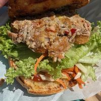 Jack n box burger at The Fat Tui in Marahau