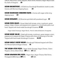 Vegan Menu at Stoney's Sourdough Pizza in Kokomo