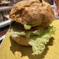 Vegan burgerr  at Hard Rock Hotel in Davos