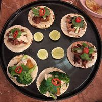 Different vegan tacos  at Neon Palms in Seminyak