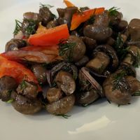 Side of mushrooms at Troitsky Most - Nab Reki Moyki in St Petersburg