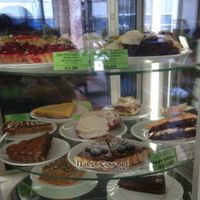 dessert case
 at Troitsky Most - Nab Reki Moyki in St Petersburg