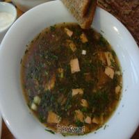 cold mushroom and cabbage soup at Troitsky Most - Nab Reki Moyki in St Petersburg