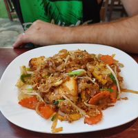 This is vegetarian dish with egg and tofu for my partner at Mangrove in Krabi