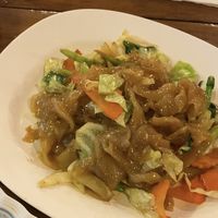 Thick rice noodles with veggies  at Mangrove in Krabi