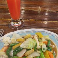 Mixed vegetables with little tofu at Mangrove in Krabi