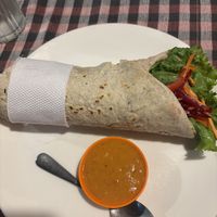 Avocado wrap  at Flying Spirit Organic Kitchen in Pokhara