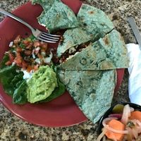 soy chorizo quesadilla  at Pura Vida in Mazatlan