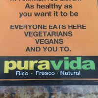 Vegan friendly.  at Pura Vida in Mazatlan
